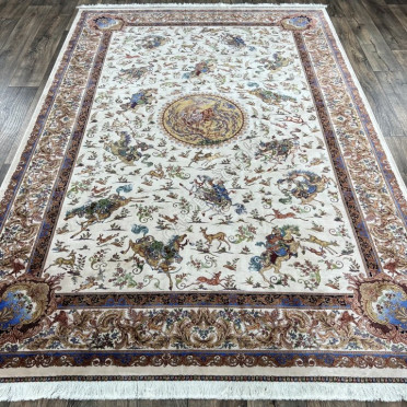 Иранский ковер Iran Qum Iran G241 (Шелк - Модал, кремовый)