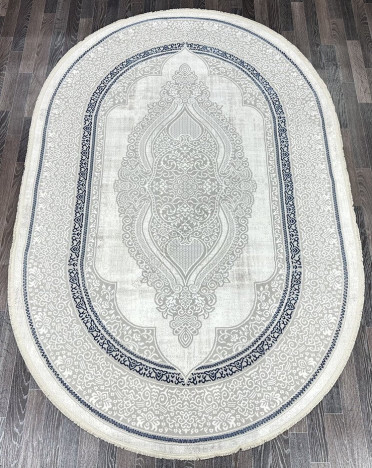 Ковер турецкий 16106-1 Gordion (Полиэстер хит-сет, серый, голубой)