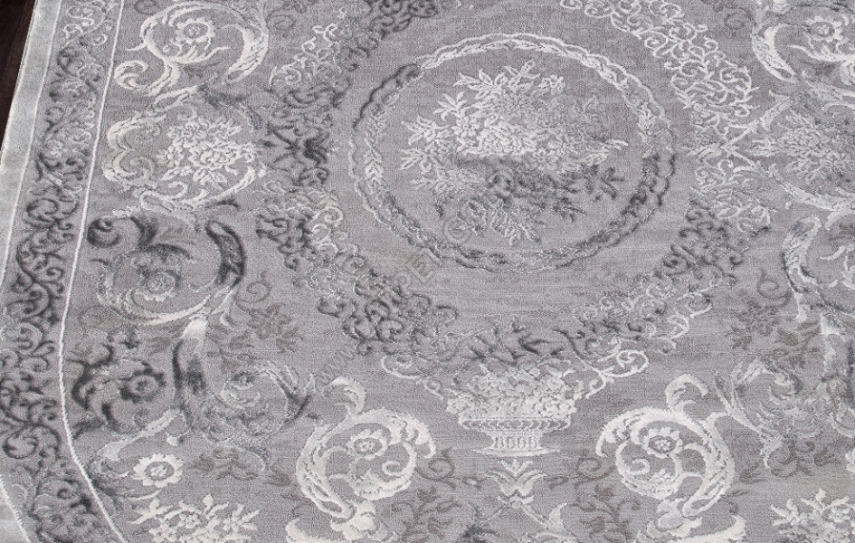 Ковер турецкий овальный 03760A GREY - коллекция ARMINA