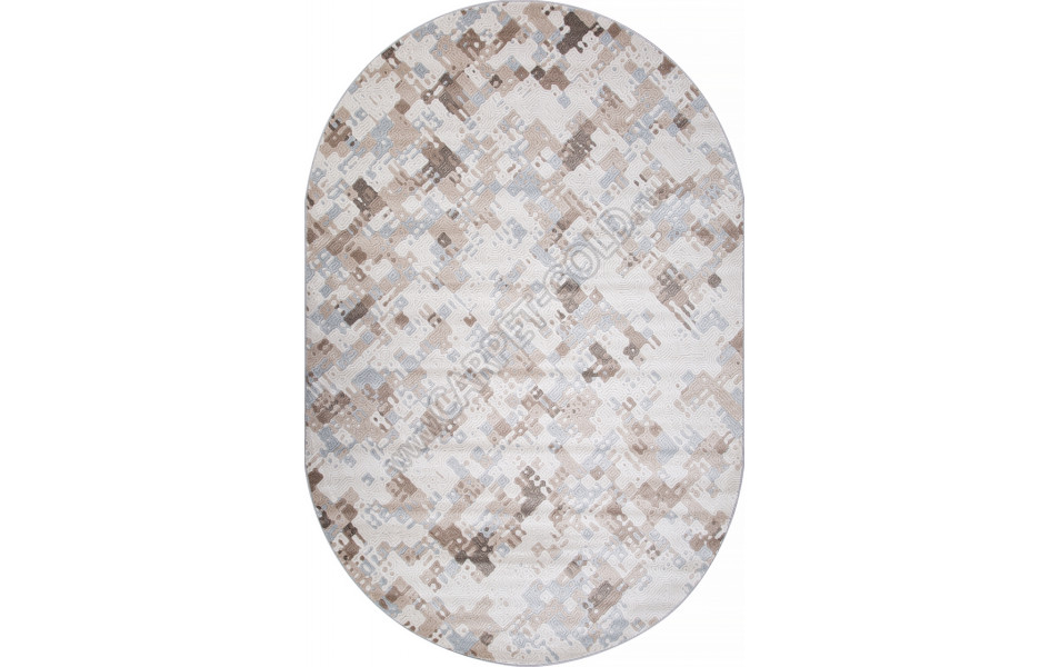 Российский ковер D958 - CREAM - Овал - коллекция MIRANDA