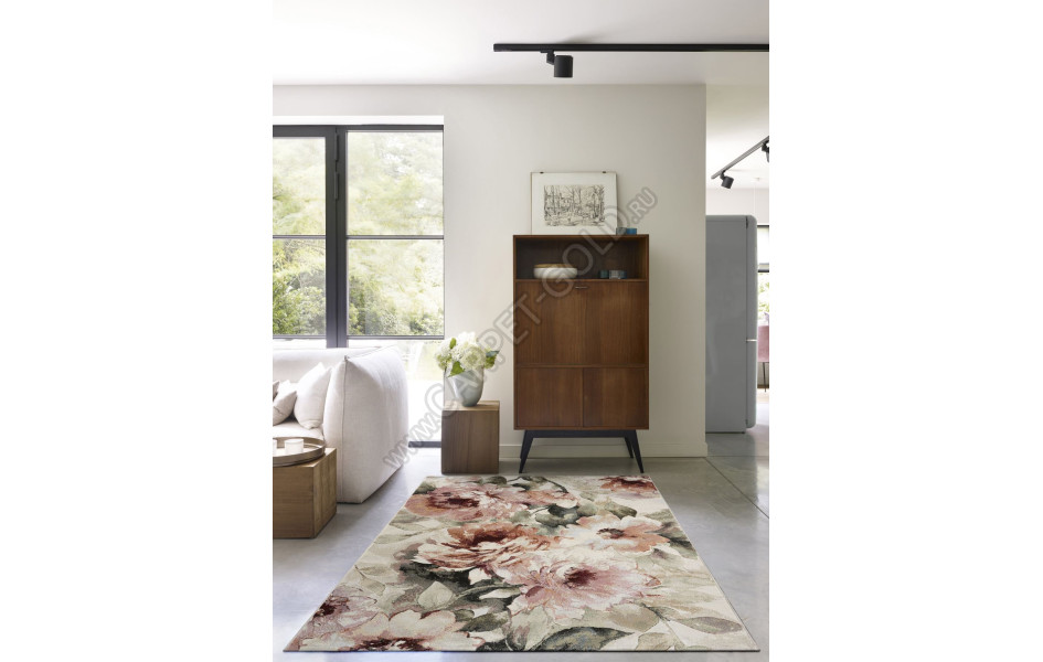 Ковер бельгийский ARGENTUM PLATINUM 63421 7474 модерн с цветами