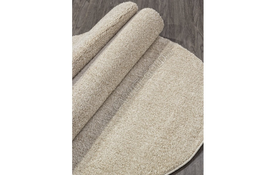 Однотонный бежевый овальный ковер T600 - LIGHT BEIGE - коллекция SOFIA