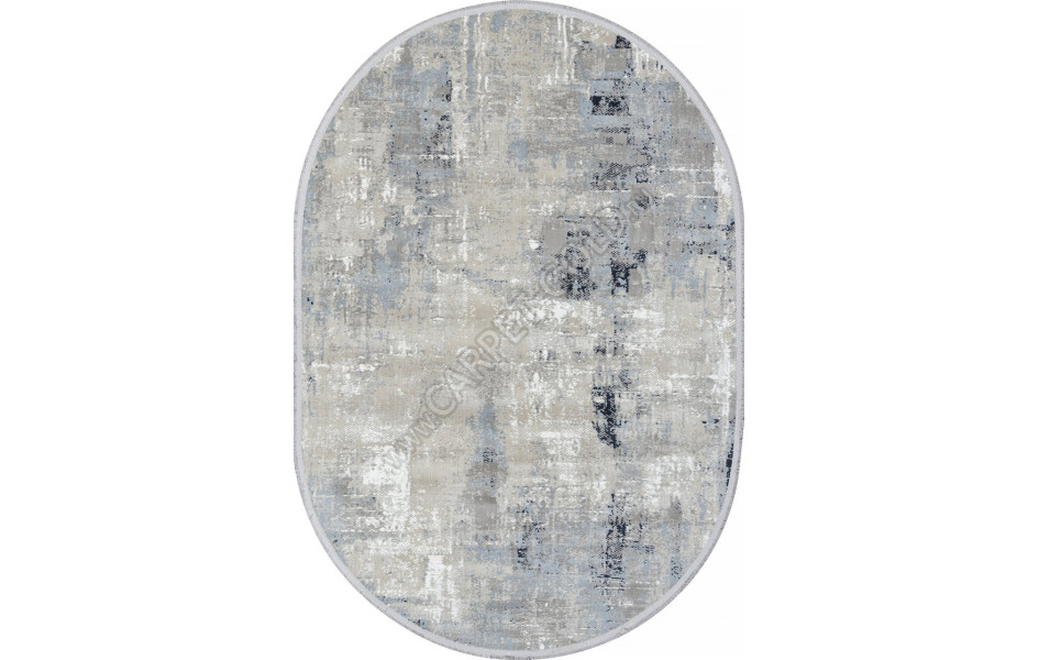 Ковер C288AH - GREY / L.BLUE - Овал - коллекция LORENZO