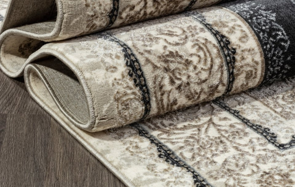 Ковер N2136A - CREAM / D.GREY - Прямоугольник - коллекция POMPEI