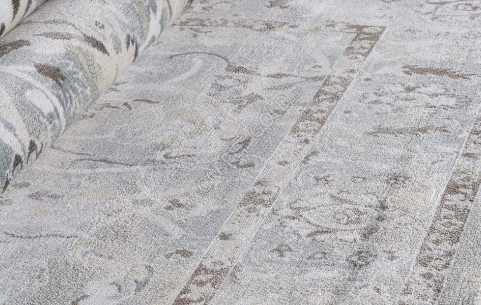 Ковер MP04 - CREAM-BLUE - Прямоугольник - коллекция IRIS