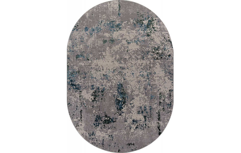 Ковер F477 - GRAY-BLUE - Овал - коллекция LIMAN