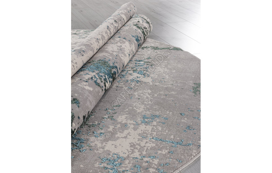 Ковер F477 - GRAY-BLUE - Овал - коллекция LIMAN